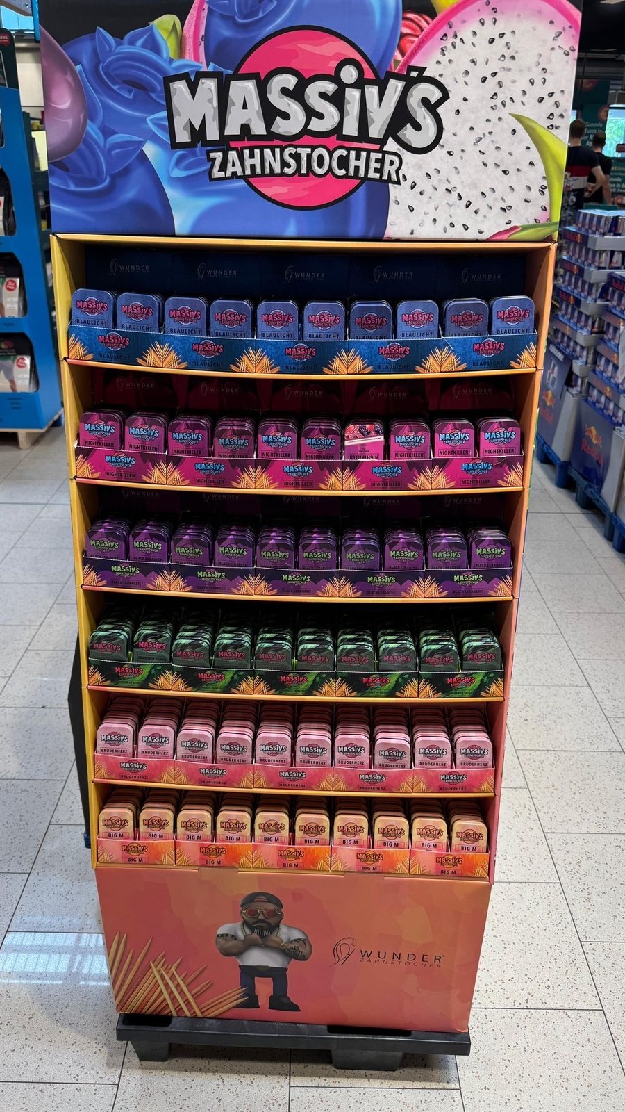 Massiv display in a supermarket